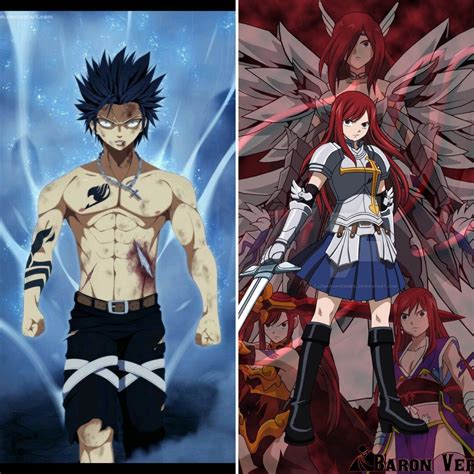 Asta And Yuno Black Clover Vs Erza Scarlet And Grey Fairy Tail ...