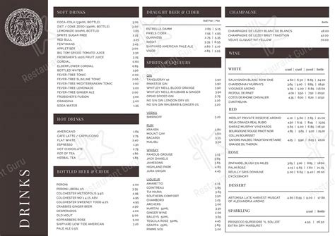 Menu at Lion - Earls Colne pub & bar, Earls Colne