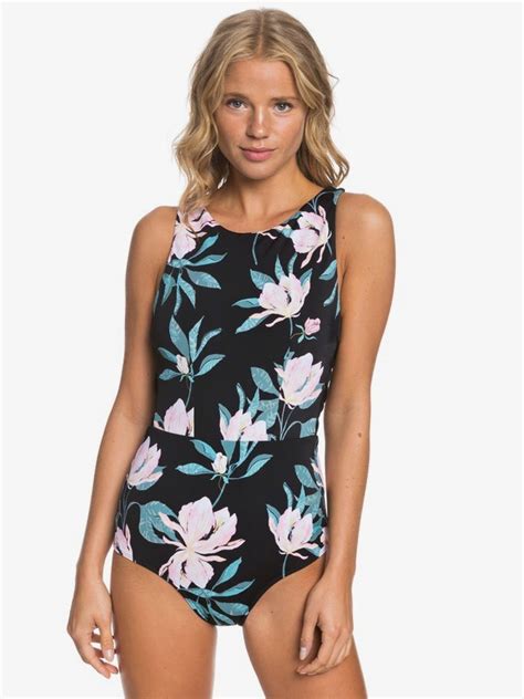 roxy, Tropical Day One-Piece Swimsuit, ANTHRACITE TROPICAL DAY S (xkwm ...