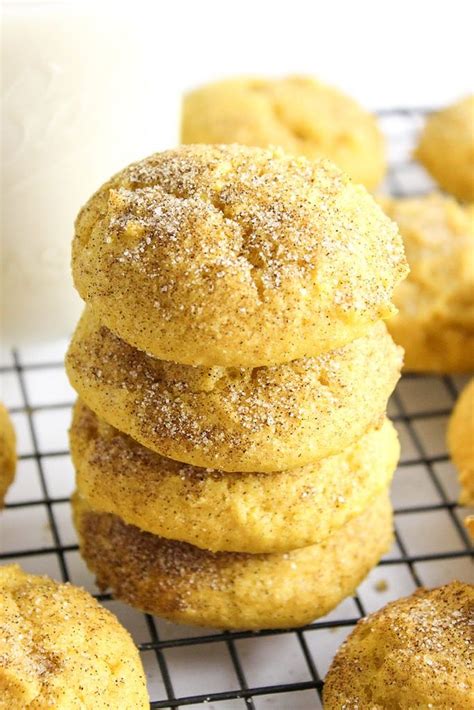 Vegan Pumpkin Snickerdoodle Cookies - Baking You Happier