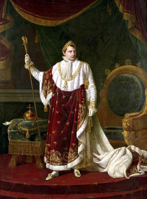 Peinture Française du 19ème Siècle: Napoleon in Coronation Robes (1811)