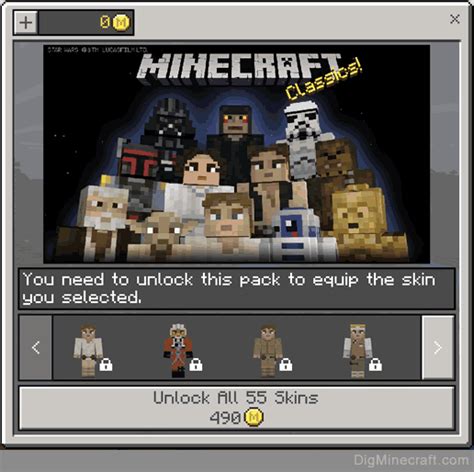 Star Wars Classic Skin Pack in Minecraft