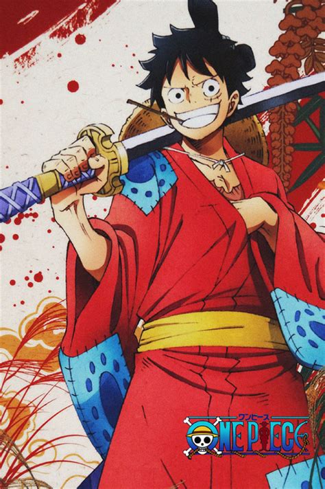 US$ 39.99 - One Piece Wano Country Monkey D. Luffy Cosplay Costume - www.cosplaylight.com