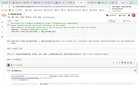 Export Tabular model - Part 1 (2019) - fast.ai Course Forums