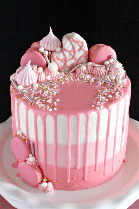 Pink Ombré Drip Layer Cake | 14th birthday cakes, Drip cakes, Pretty birthday cakes