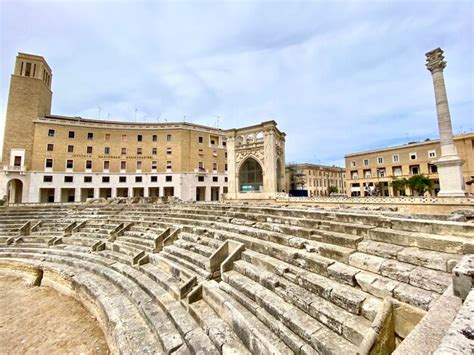 Premium Photo | Amphitheater in center of lecce city