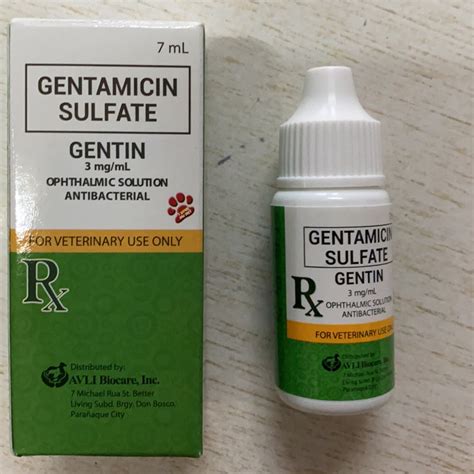 Gentamicin (Generic) Ophthalmic Solution For Dogs Cats ...