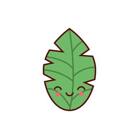 cute leaf plant kawaii character icon 2571083 Vector Art at Vecteezy