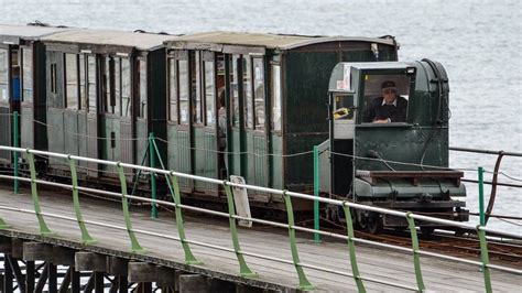 Campaigners mark centenary of Hythe Pier electric locos - BBC News