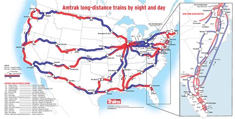 usa - Map showing what parts of an Amtrak route are traversed during daylight - Travel Stack ...