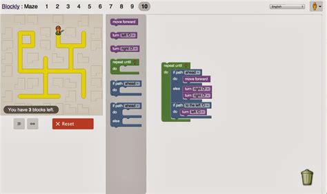 Mr. Walter's Blog: Solved Blockly Maze level 10.