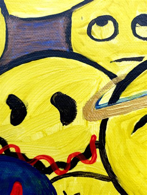 Emoji Smile Face Painting Smiey Happy Kids Room Wall Decor | Etsy