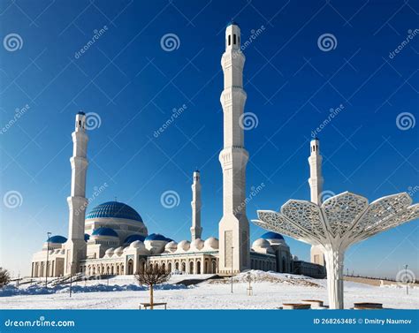 The Grand Mosque of Astana Kazakhstan Stock Image - Image of building ...