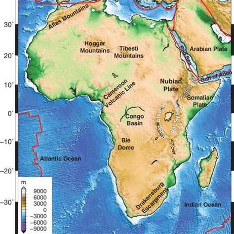 Map Of Africa Mountains