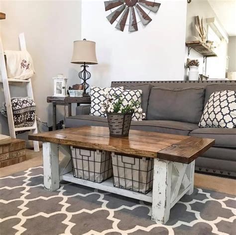 10 DIY Farmhouse Coffee Tables For Cozy Living Rooms