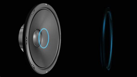 Speaker Emiting Waves Animation With Alpha (HD). 3D Rendered Animation Of A Large Speaker ...