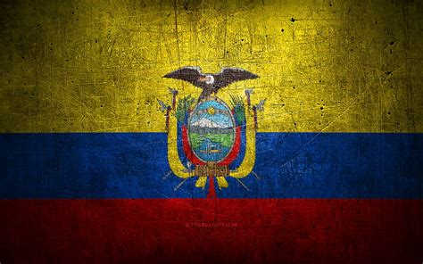 Ecuadorian metal flag, grunge art, South American countries, Day of Ecuador, HD wallpaper | Peakpx