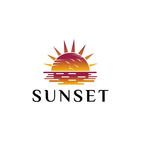 Sunset Clipart Transparent PNG Hd, Sunset Logo Design Template, Sunset ...