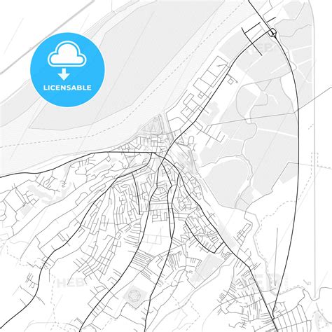 Vector PDF map of Smederevo, Serbia - HEBSTREITS