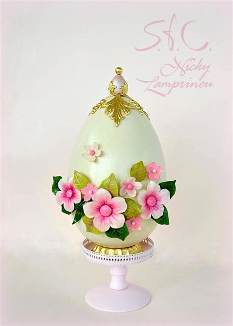 White chocolate Easter egg - Decorated Cake by Sugar - CakesDecor