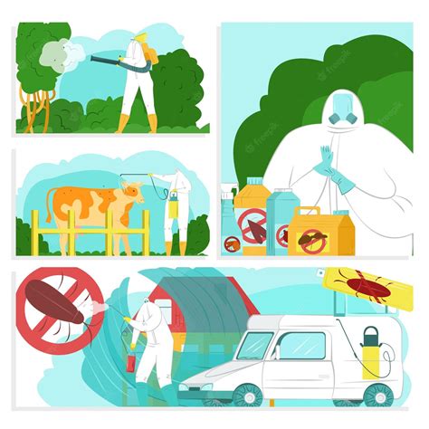 Premium Vector | Pest control with spray equipment vector illustration chemical protection from ...