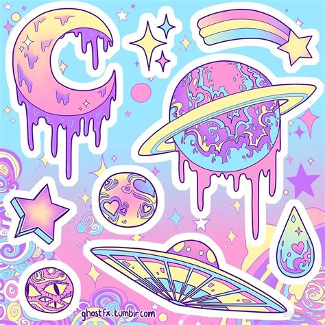 "Pastel Galaxy" by ElianaAriel | Redbubble | Cute stickers, Print ...