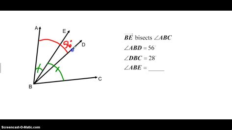 Angle Bisector Definition and Example - YouTube