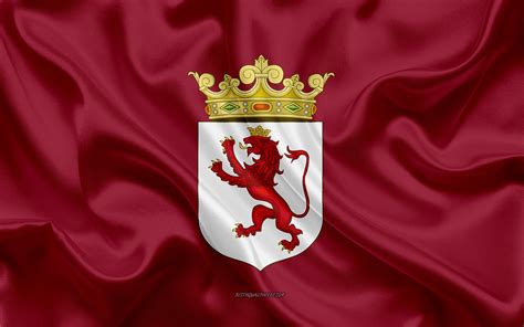 Download wallpapers Leon Flag, 4k, silk texture, silk flag, Spanish province, Leon, Spain ...