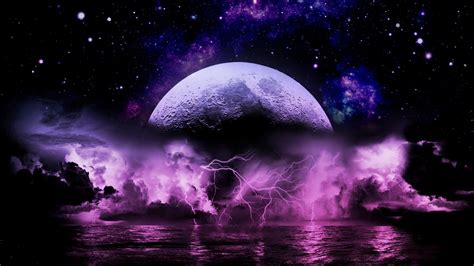 Purple Lightning Wallpaper - WallpaperSafari