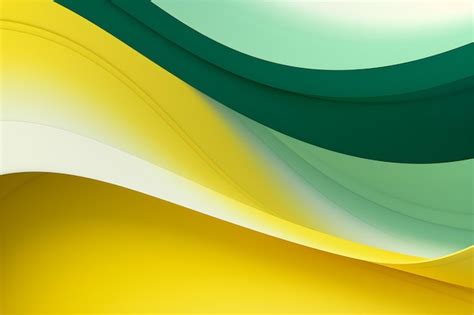 Premium AI Image | abstract green and yellow background with waves design AI generate