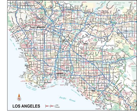 Los Angeles Road Map - Free Printable Templates