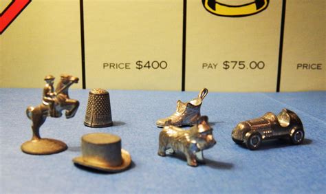 6 Monopoly Game Pieces Vintage Classic by VintageLetterShop