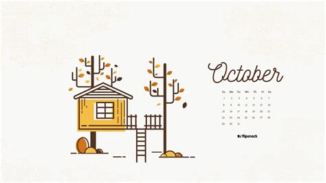 October 2017 calendar wallpaper for desktop background