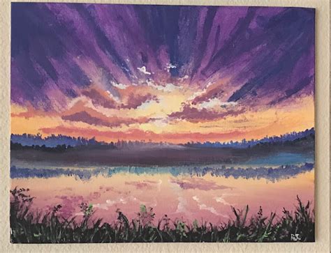 Purple Sunset Painting