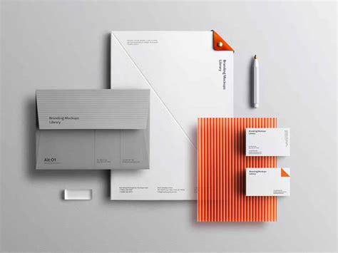 Elegant Minimalistic Stationery Mockup (PSD)