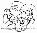 Clumsy Smurf Coloring Pages sketch template