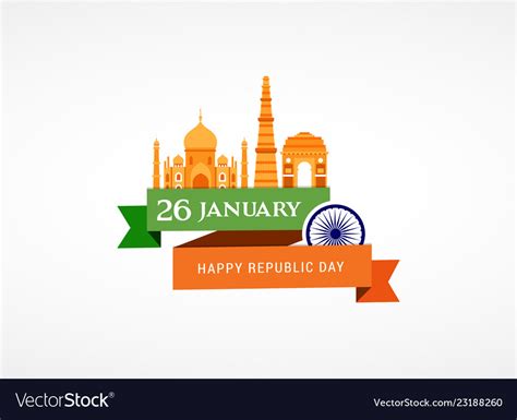 Indian republic day concept design banner poster Vector Image