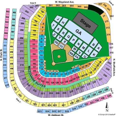 wrigley field seating chart