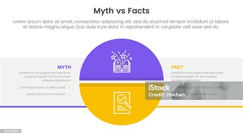 Fact Vs Myth Comparison Or Versus Concept For Infographic Template ...