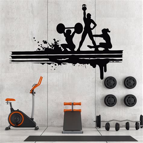 22 x 33 in Motivational Inspirational Gym Wall Decals - Workout Fitness ...