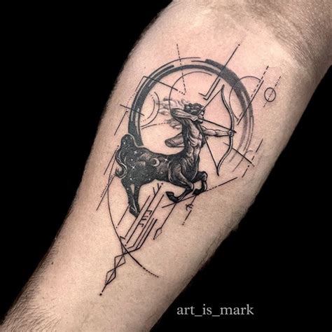 Sagittarius tattoo zodiac tattoo | Geometric tattoo, Tattoos, Tattoos ...