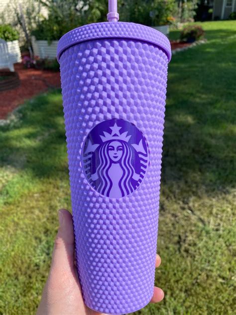 PURPLE MATTE Studded 24 Oz Tumbler Cold Cup Custom Tumbler - Etsy | Starbucks tumbler cup ...