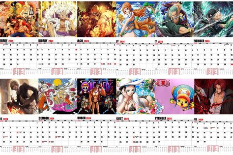 One Piece Anime Wall Calendar 2024 Date - Calla Corenda