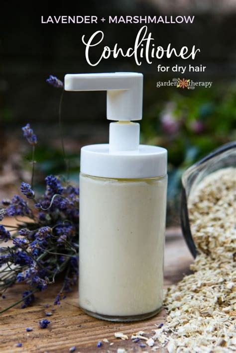 Lavender + Marshmallow Root Homemade Conditioner for Dry Hair - Garden Therapy