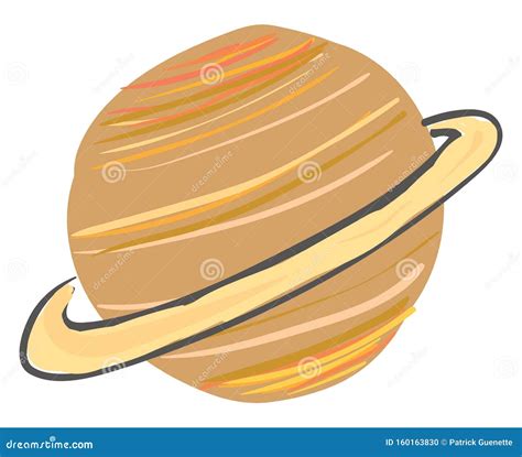 Saturn 2 Planet, Vector or Color Illustration Stock Vector ...