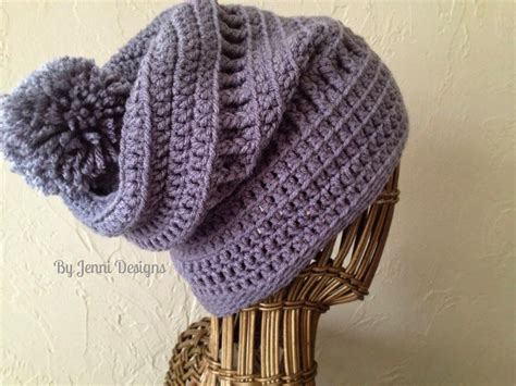 By Jenni Designs: Free Crochet Pattern: Women's Slouchy Textured Beanie