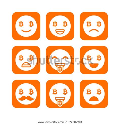 Bitcoin Emoji Emoticons Smile Emotional Icons Stock Vector (Royalty ...