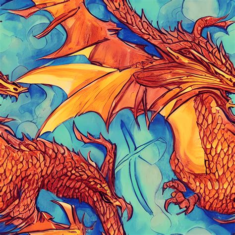 Dragon Zodiac Pheonix Painting Illustration · Creative Fabrica