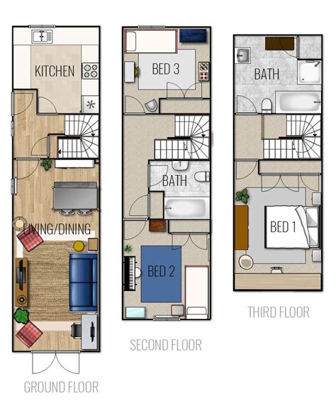 Reworking A Floor Plan | Floor plans, House floor plans, End terrace house