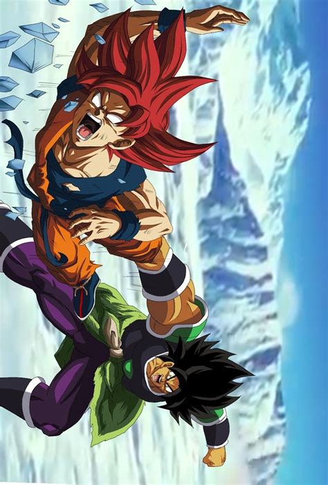 Goku Super Saiyan god vs Broly by @tenma0806 | Dragon ball super manga, Dragon ball painting ...